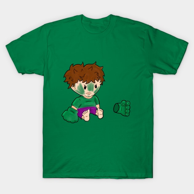 Grumpy Green Kid T-Shirt by Nerdragedesigns